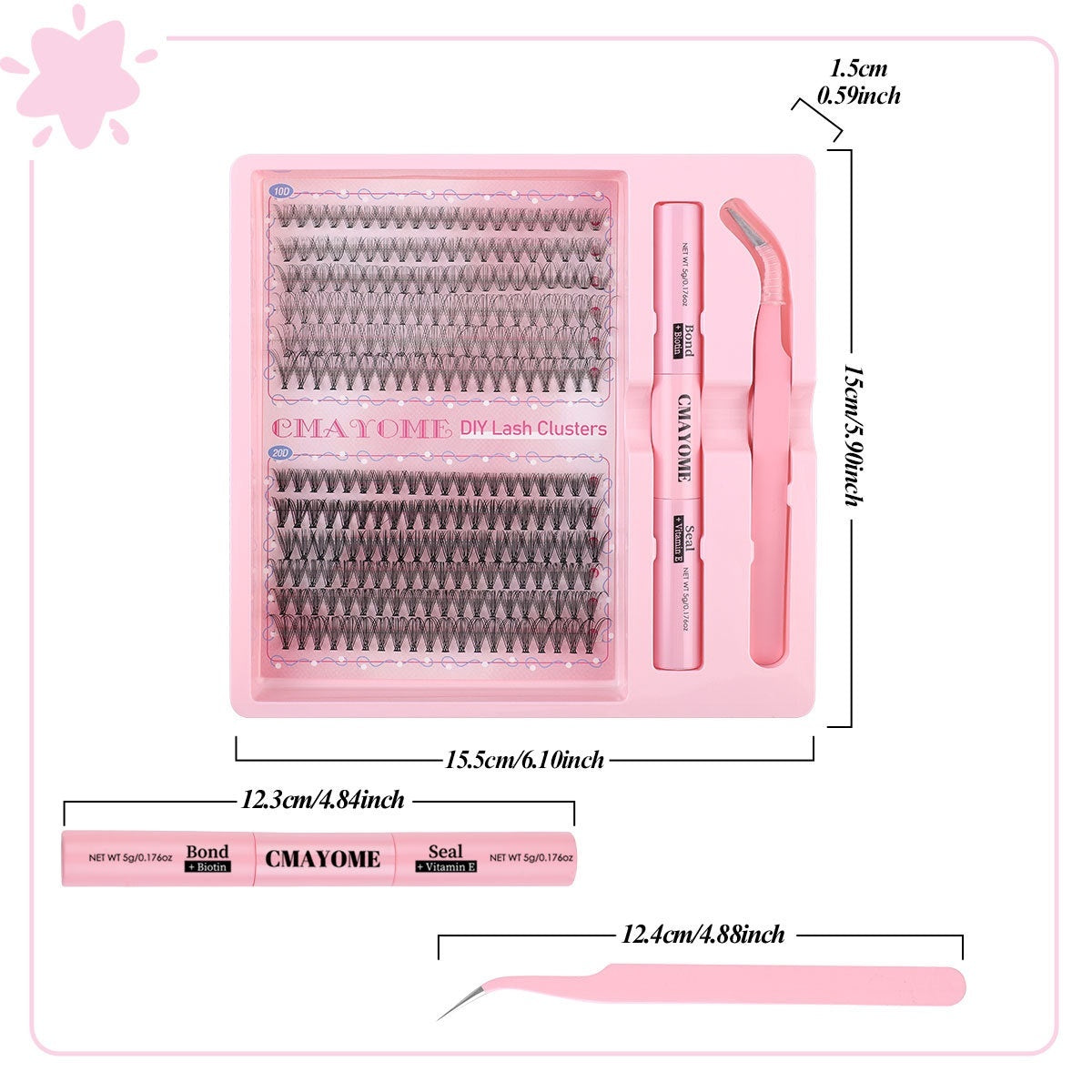 DIY Single Cluster Individual False Eyelash False Eyelashes Natural Thick Mixed Split Type