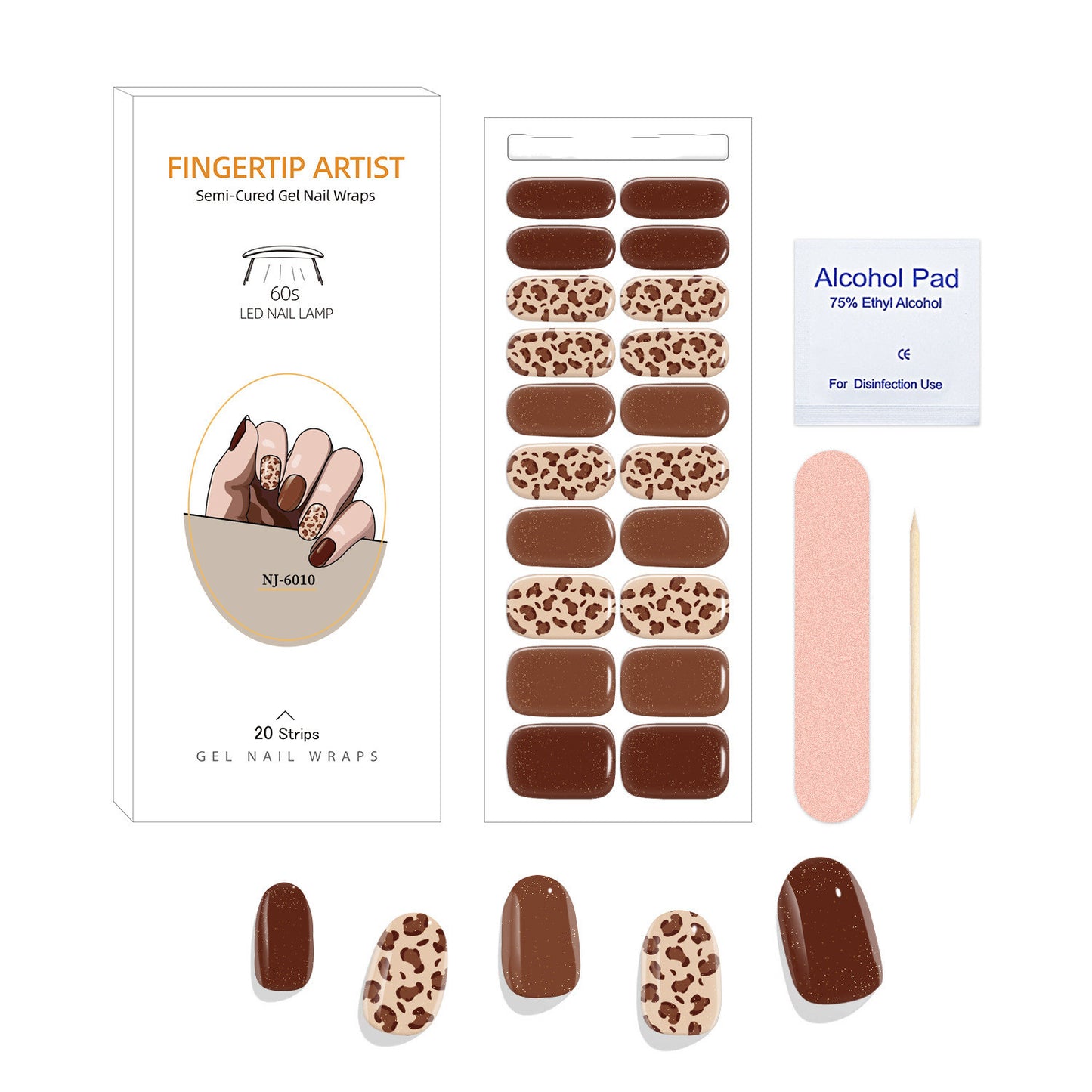 UV Semi-curing Gel Nail Stickers