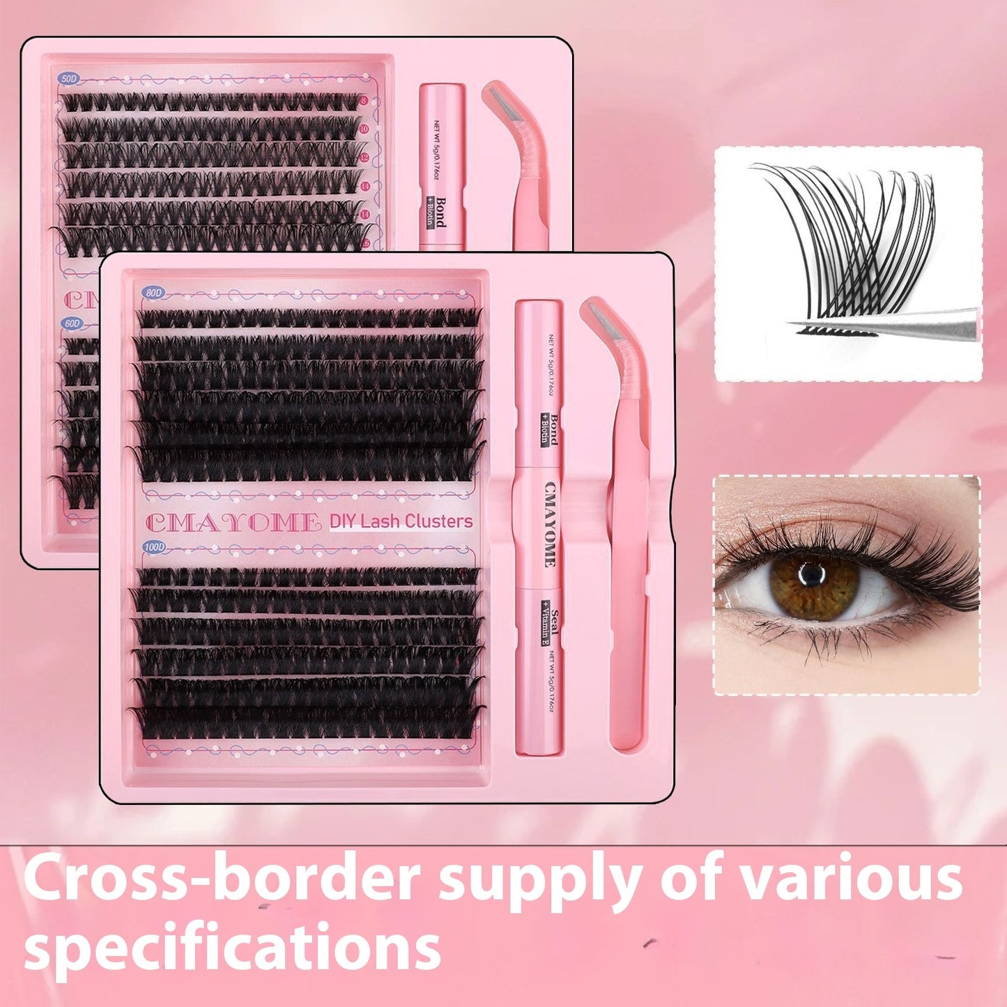 DIY Single Cluster Individual False Eyelash False Eyelashes Natural Thick Mixed Split Type